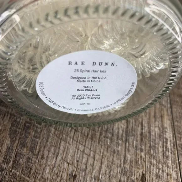 Rae Dunn STASH hair tie jar - Picture 4 of 5